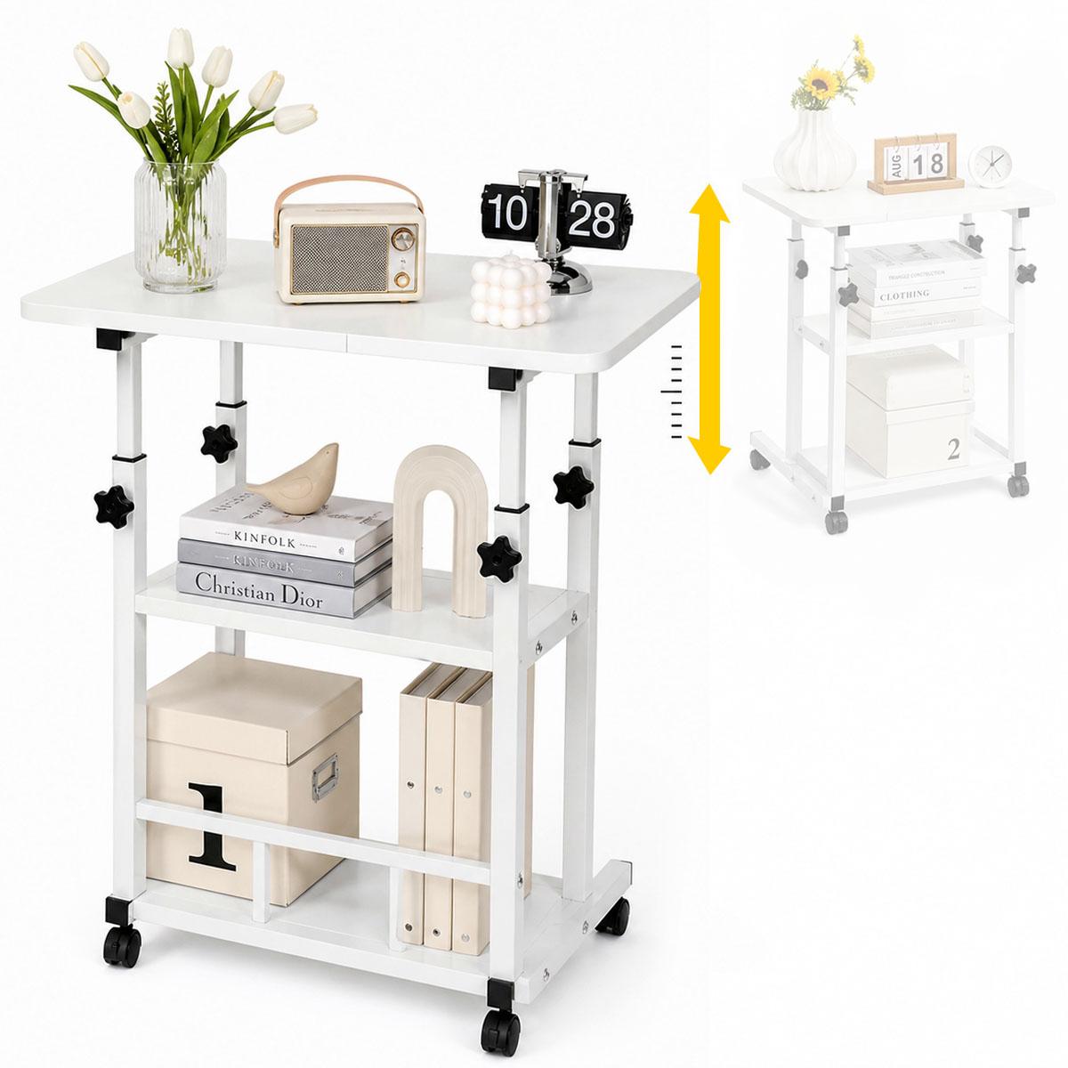 Kitchen Baking Cart - 3 Katlı, Yüksekliği Ayarlanabilen, Tekerlekli, Ağır